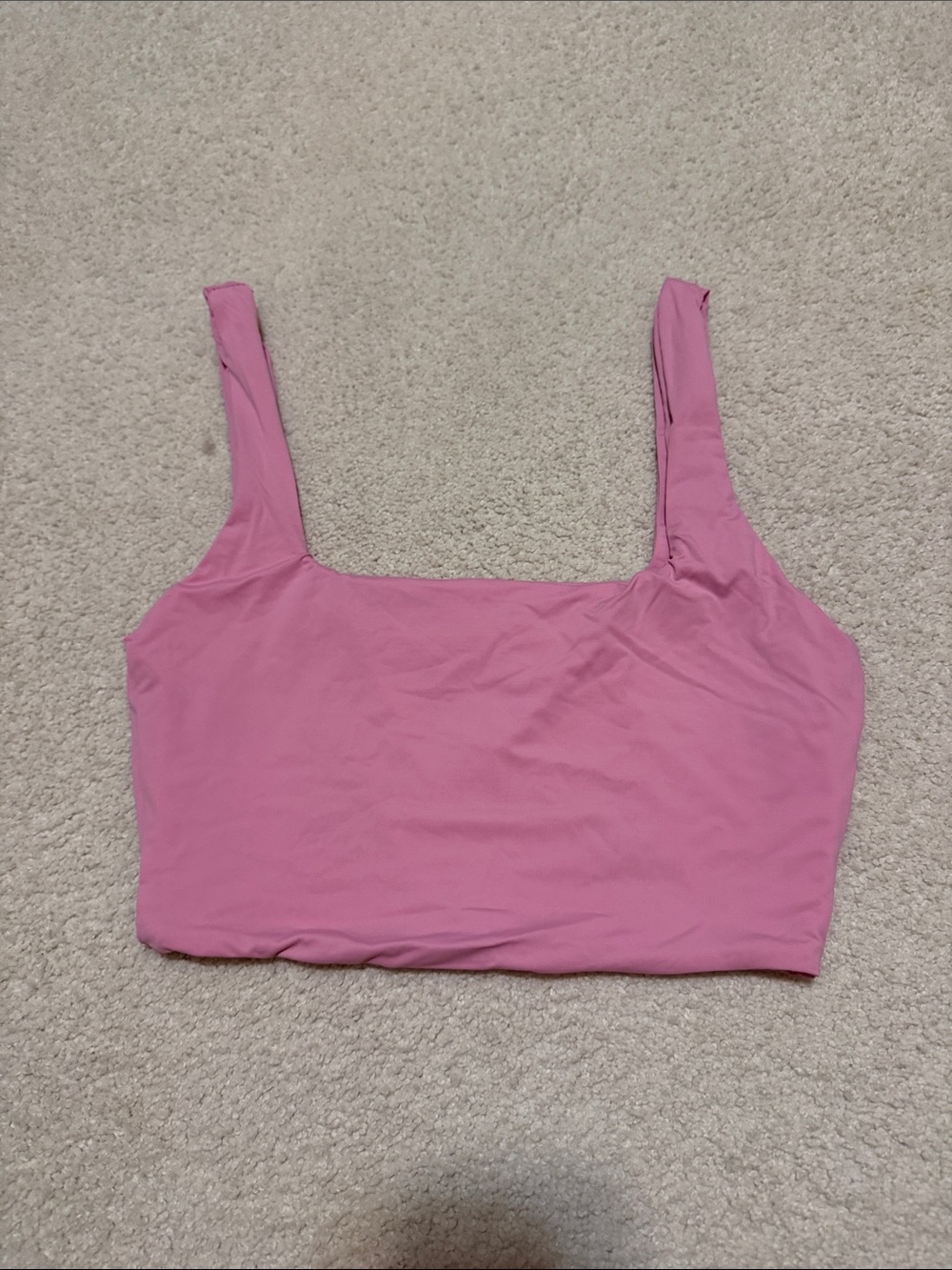 SHEIN Dusty Pink Square Neck Crop Top
